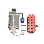 alt="Red Label Happy Combi Filter for koi ponds, a high-performance alternative to Filtreau, Profidrum, Absolute Koi, Perfect Ponds, Shirley Aquatics, and Burton Drums"