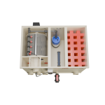 "Red Label Combi Joy Filter – compact pond drum filter with built-in UVC unit and automatic flush pump"