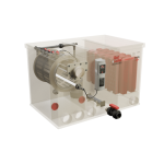 "Red Label Combi Joy Filter – compact pond drum filter with built-in UVC unit and automatic flush pump"
