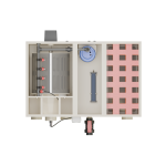 "Red Label Combi Joy Filter – compact pond drum filter with built-in UVC unit and automatic flush pump"