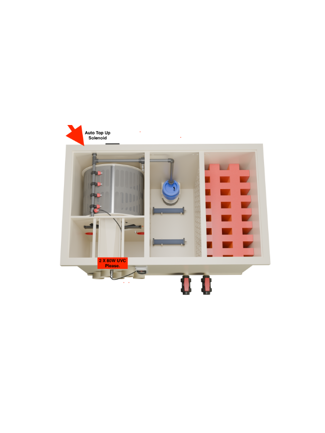 "AquaKing Red Label 35/40 Combi Filter – professional drum filter with 80W UVC unit for large koi ponds"