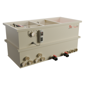 AquaKing Red Label Combi 50/60 Plus pond filter supplied with media for mechanical and biological filtration in koi ponds.