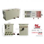 "Technical diagram of the Red Label AQUAKING COMBIFILTER 50/55 INLINE water filtration system, model F200016. Includes top, side, and front views with dimensions in millimetres. Key features: five Ø110 inlets and outlets, Ø110 dirty water discharge, square water inlet (50 mm), internal filter trays, and mechanical components. Unit is mounted on wheels. Maximum door opening: 55,000 litres; sludge drawer capacity: 150,000 litres; max in/out height: 500 mm Shirley Aquatics, Perfect Ponds, Koi Collection. Absolute Koi, Cotswold Koi, Warwickshire Koi, Dragons Gate Koi, Plenty of Koi, Rainbow Koi, Japan Koi Import, Cuttlebrook Koi Farm, Koi Water Garden Ltd, Japan Koi Import, Koi Wholesale, Quality Nishikigoi, BLACKBURN HOUSE KOI, Koi carp for sale, The Oaks Koi Farm, Queni Koi Limited, Koi Carp (UK) Ltd, Wakefield Koi Ltd, Kitsu Koi, Kings Lynn Koi, New Forest Koi, Koi Logic, Exclusively Koi Ltd, World of Koi, Koi carp for sale (Wednesbury), Koi and pond supplies, A19 Koi & Pond Supplies, The Koi Pool Water Gardens, SKS Wholesale Ltd."