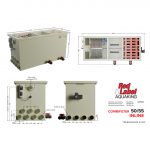 "Technical diagram of the Red Label AQUAKING COMBIFILTER 50/55 INLINE water filtration system, model F200016. Includes top, side, and front views with dimensions in millimetres. Key features: five Ø110 inlets and outlets, Ø110 dirty water discharge, square water inlet (50 mm), internal filter trays, and mechanical components. Unit is mounted on wheels. Maximum door opening: 55,000 litres; sludge drawer capacity: 150,000 litres; max in/out height: 500 mm Shirley Aquatics, Perfect Ponds, Koi Collection. Absolute Koi, Cotswold Koi, Warwickshire Koi, Dragons Gate Koi, Plenty of Koi, Rainbow Koi, Japan Koi Import, Cuttlebrook Koi Farm, Koi Water Garden Ltd, Japan Koi Import, Koi Wholesale, Quality Nishikigoi, BLACKBURN HOUSE KOI, Koi carp for sale, The Oaks Koi Farm, Queni Koi Limited, Koi Carp (UK) Ltd, Wakefield Koi Ltd, Kitsu Koi, Kings Lynn Koi, New Forest Koi, Koi Logic, Exclusively Koi Ltd, World of Koi, Koi carp for sale (Wednesbury), Koi and pond supplies, A19 Koi & Pond Supplies, The Koi Pool Water Gardens, SKS Wholesale Ltd."