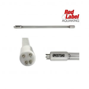 Red Label Replacement submersible uv lamp in 40w and 80w. Absolute Koi, filtreau, profidrum, burton drum, perfect ponds, shirley aquatics