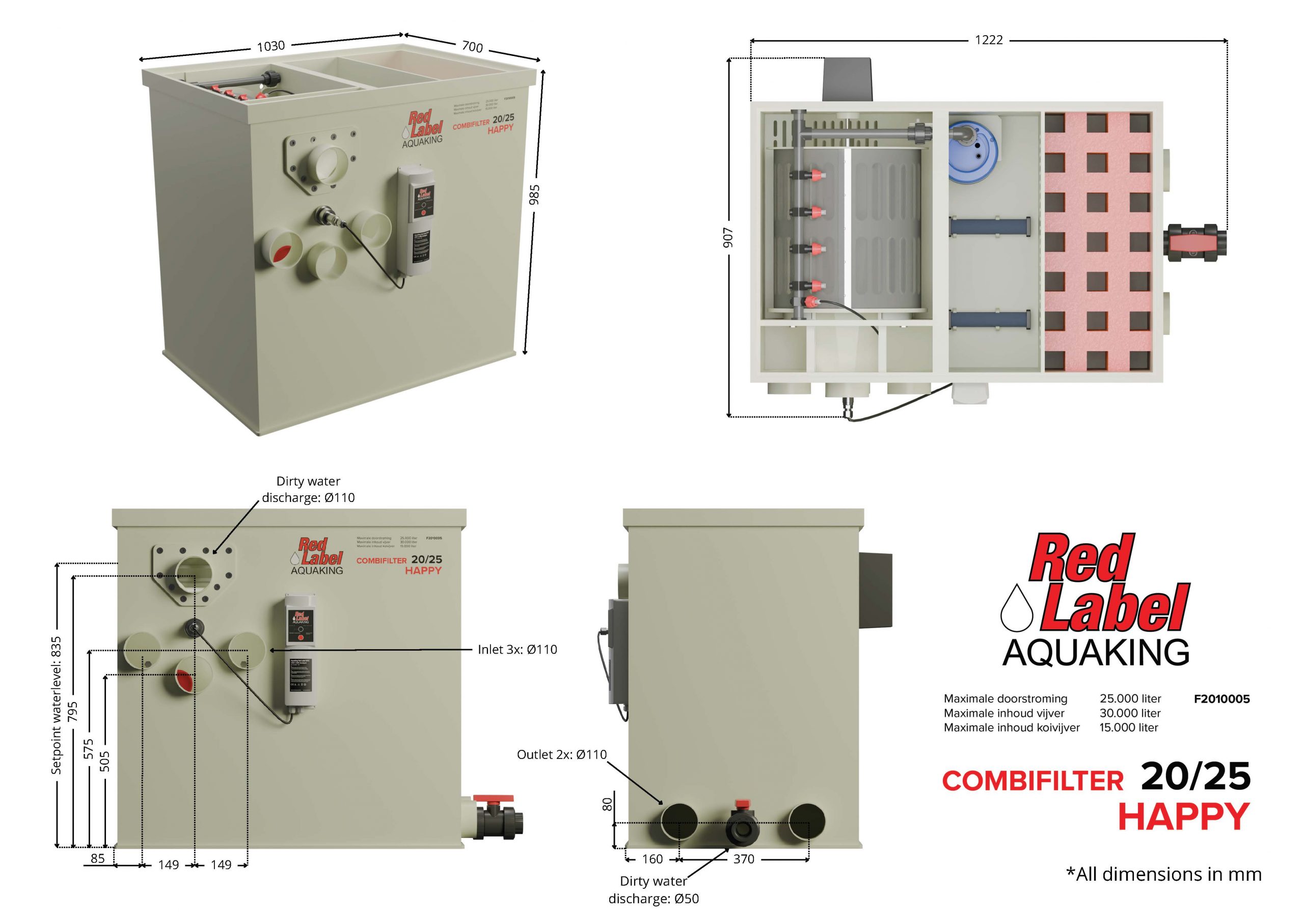 alt="Red Label vs Filtreau drum filter and Profidrum comparison showing design and build differences"